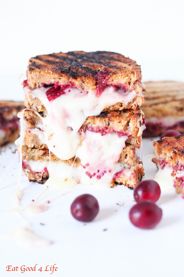 cranberry chia grilled cheese sandwich