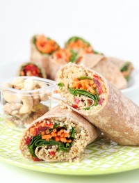 Quinoa vegetable wrap