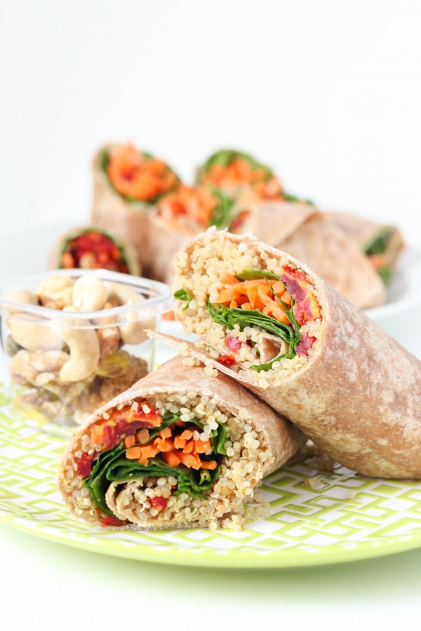 Quinoa vegetable wrap