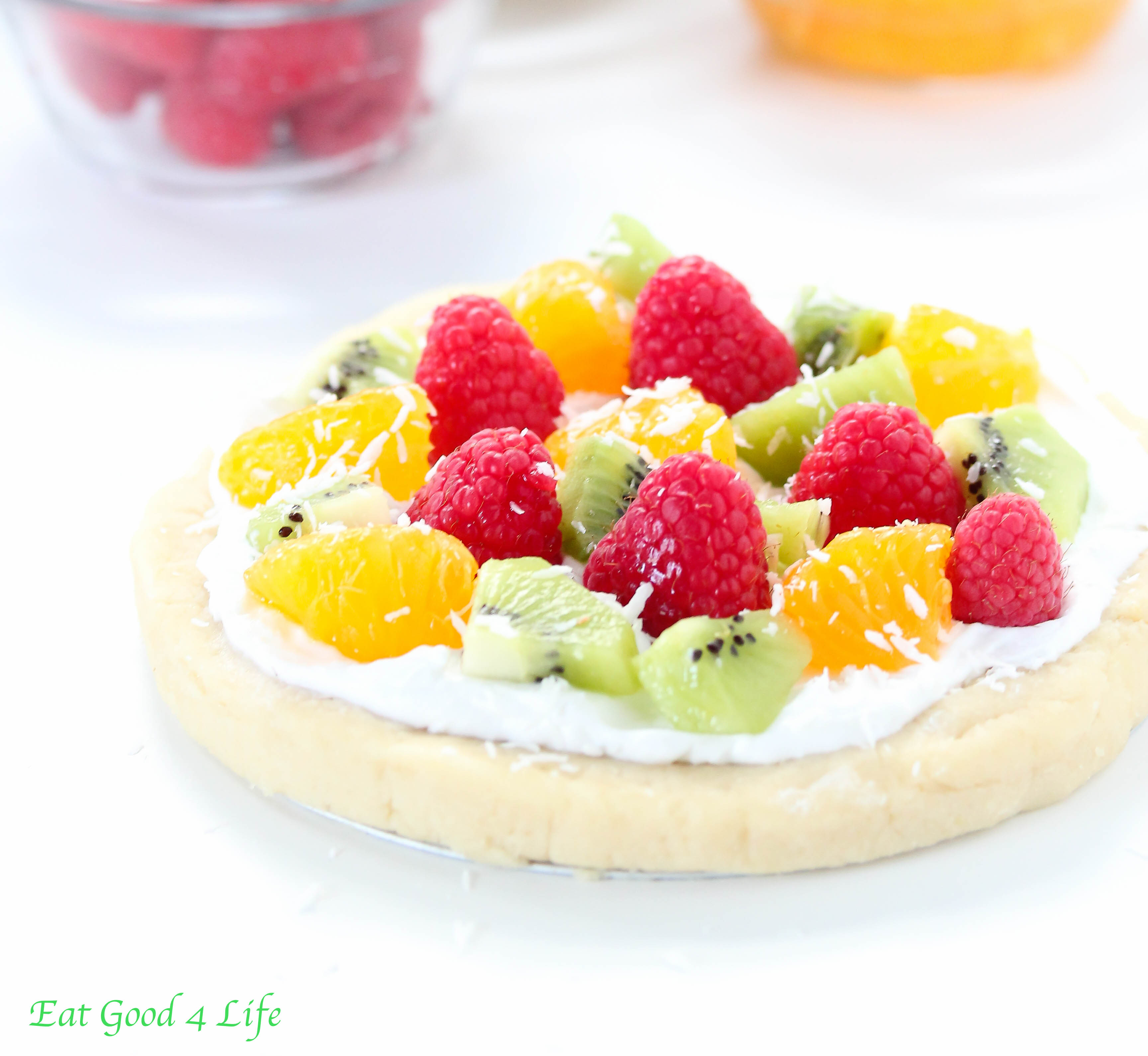 No bake fruit pizza gluten free and vegan