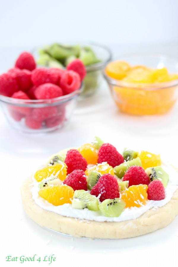 No bake gluten free vegan fruit pizza