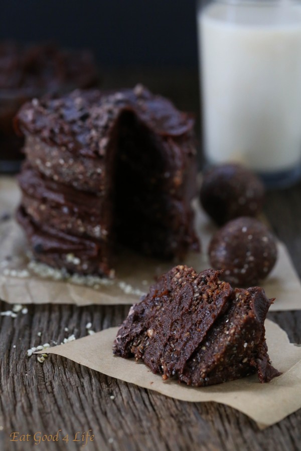 brownie cake with mocha buttercream