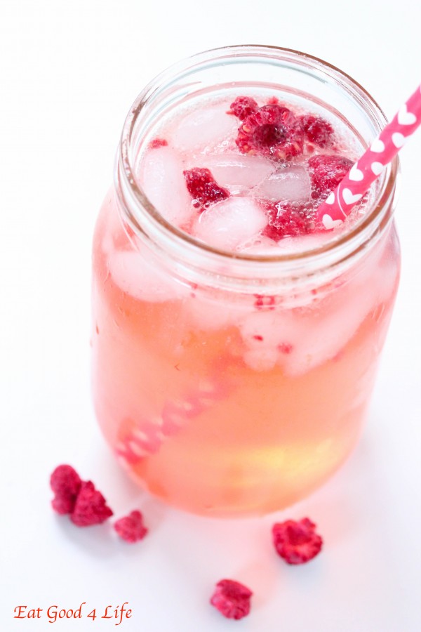 Raspberry and lemon soda