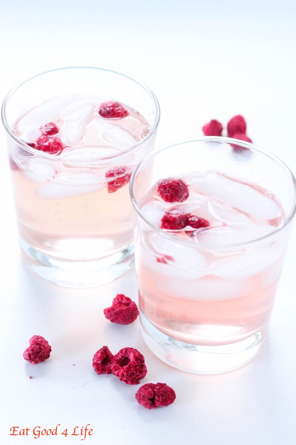 Raspberry and lemon soda