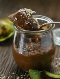 Irish cream avocado chocolate mousse