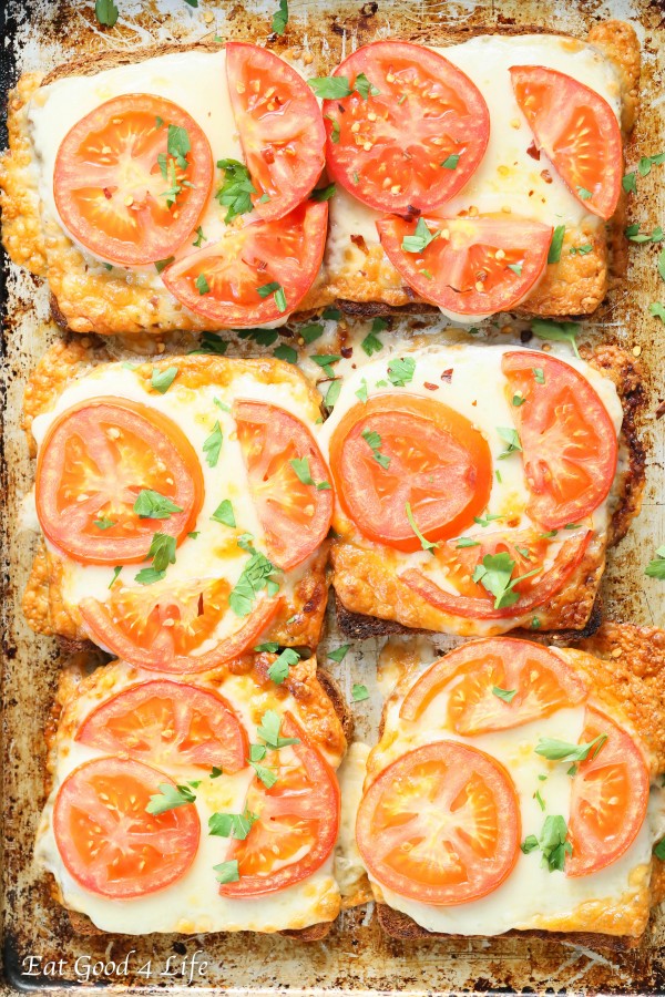 super easy tomato cheese toast | Eat Good 4  Life