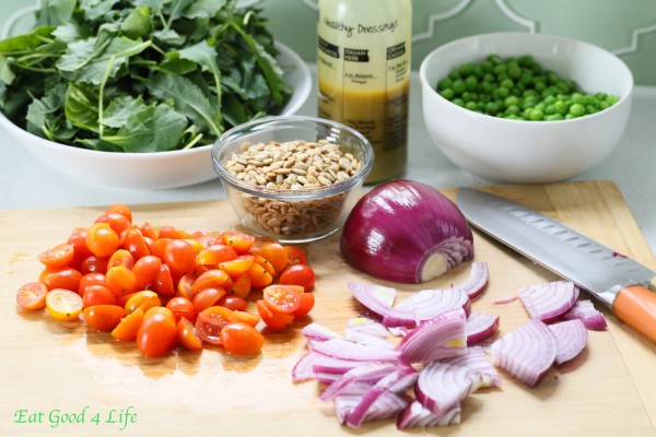 quinoa kale pea salad