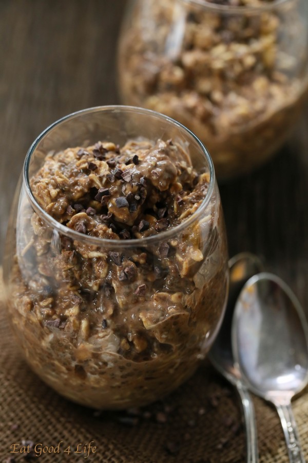 Chocolate almond butter overnight oats | Eat Good 4 Life