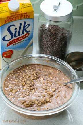 Chocolate almond butter overnight oats | Eat Good 4 Life