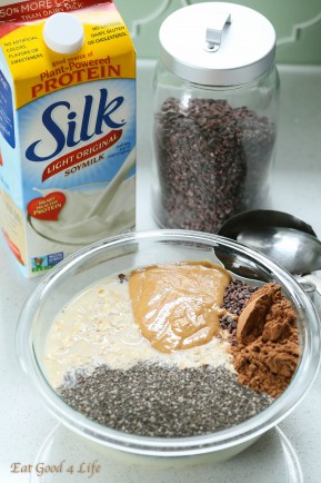 Chocolate almond butter overnight oats | Eat Good 4 Life