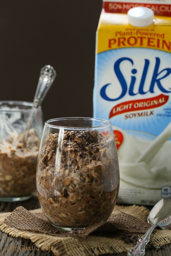 Chocolate almond butter overnight oats | Eat Good 4 Life