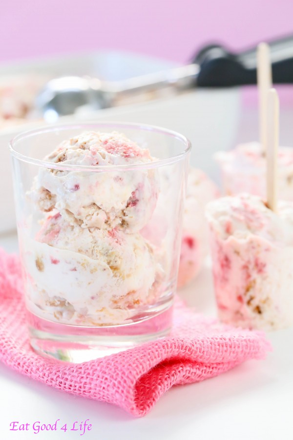 Strawberry cheesecake ice cream, gluten free | Eat Good 4 Life