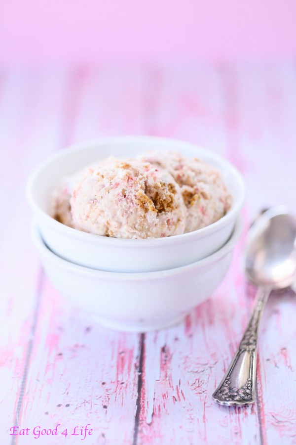 Strawberry cheesecake ice cream, gluten free | Eat Good 4 Life