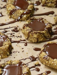 No bake chocolate almond butter thumbprint cookies | Eat Good 4 Life