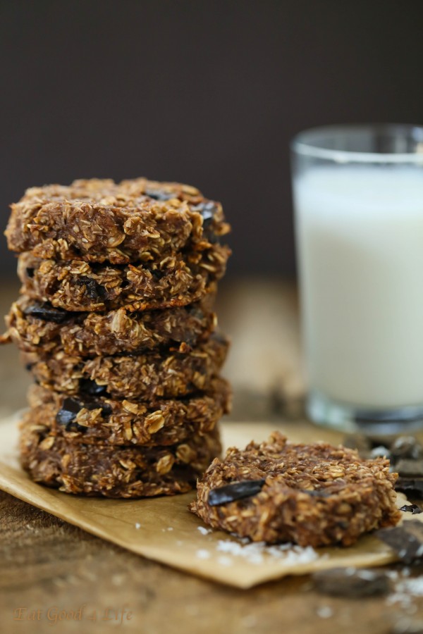 Double chocolate banana chunk cookies - Gluten free and vegan | Eat Good 4 Life