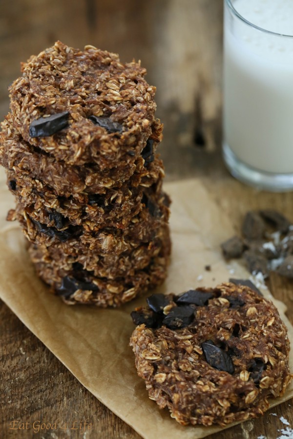 Double chocolate banana chunk cookies - Gluten free and vegan | Eat Good 4 Life