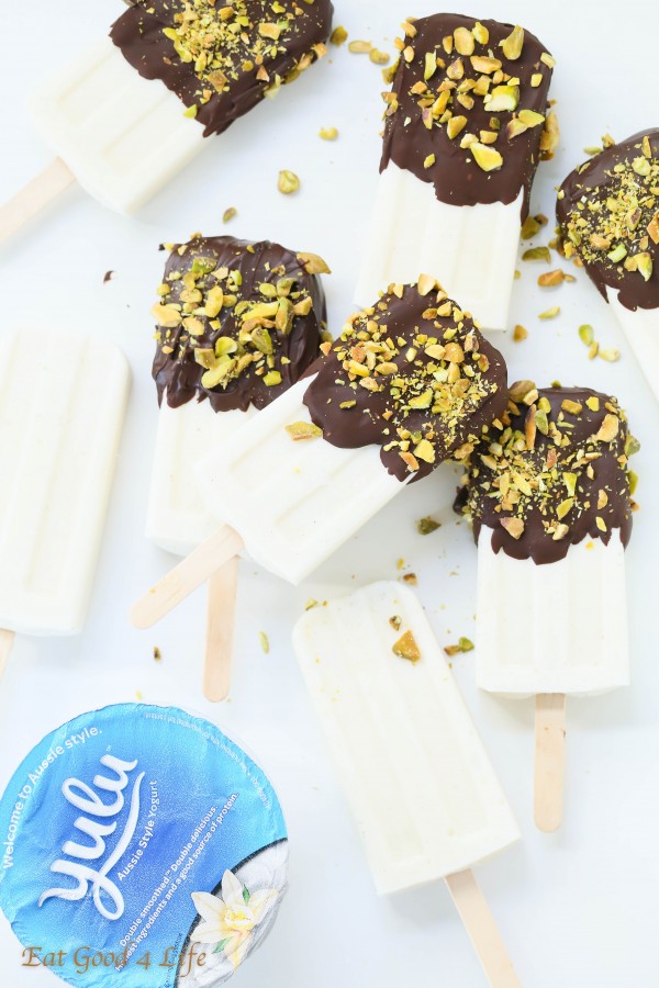 Vanilla frozen yogurt popsicles | Eat Good 4 Life