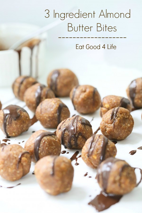 3 ingredient almond butter bites | Eat Good 4 Life