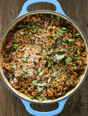 Farro mushroom risotto | Eat Good 4 Life