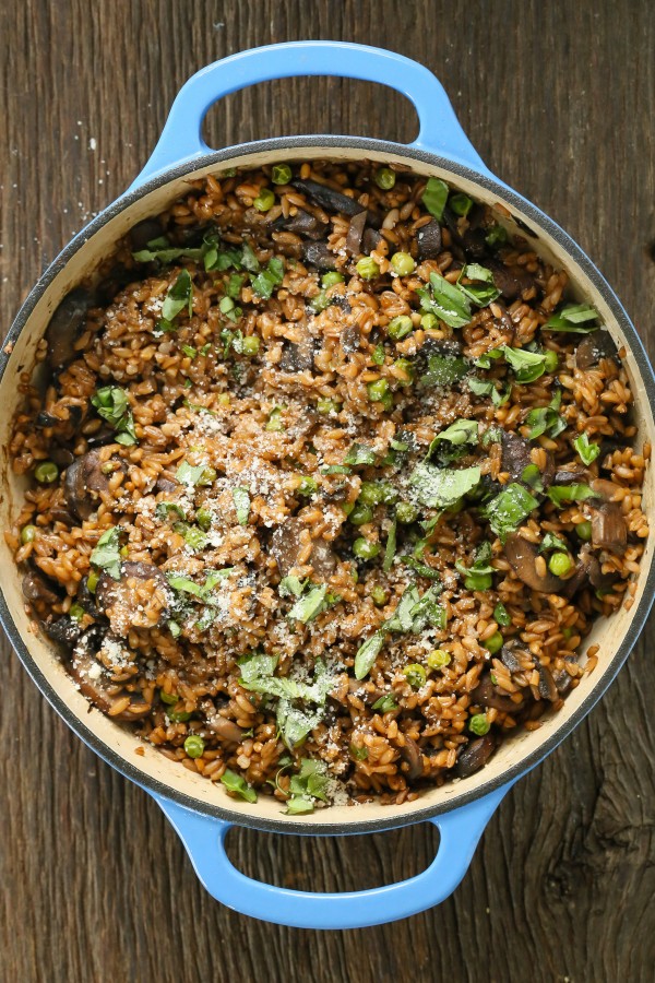 Farro mushroom risotto | Eat Good 4 Life