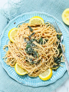 lemon kale whole wheat pasta | Eat Good 4 Life