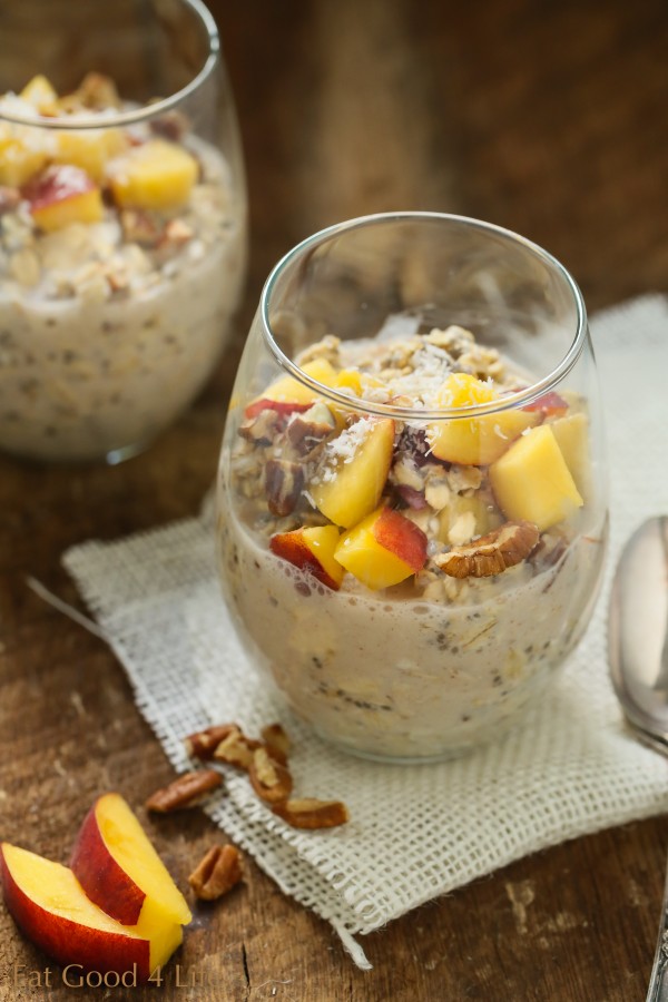 Peaches and cream overnight oats | Eat Good 4 Life