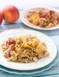 Gluten-free vegan peach crisp | Eat Good 4 Life