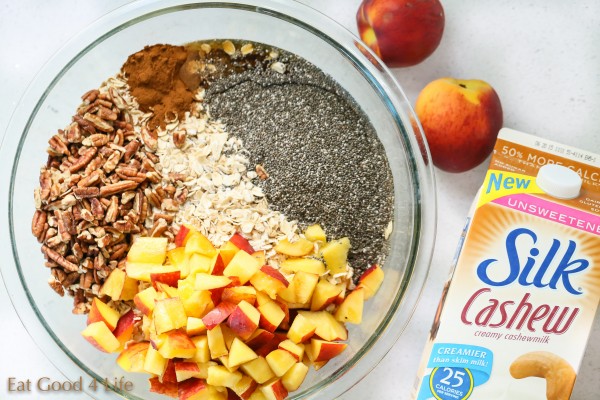 Peaches and cream overnight oats | Eat Good 4 Life