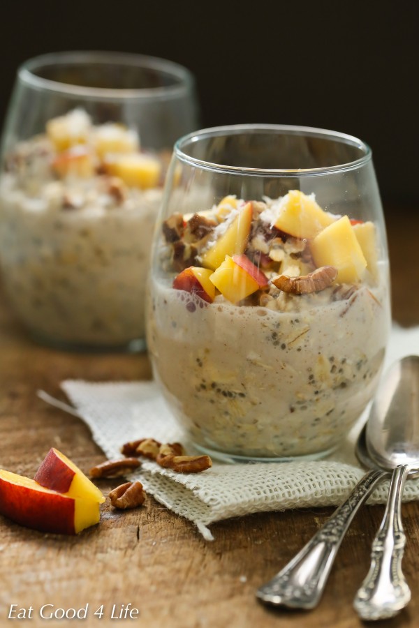 Peaches and cream overnight oats | Eat Good 4 Life