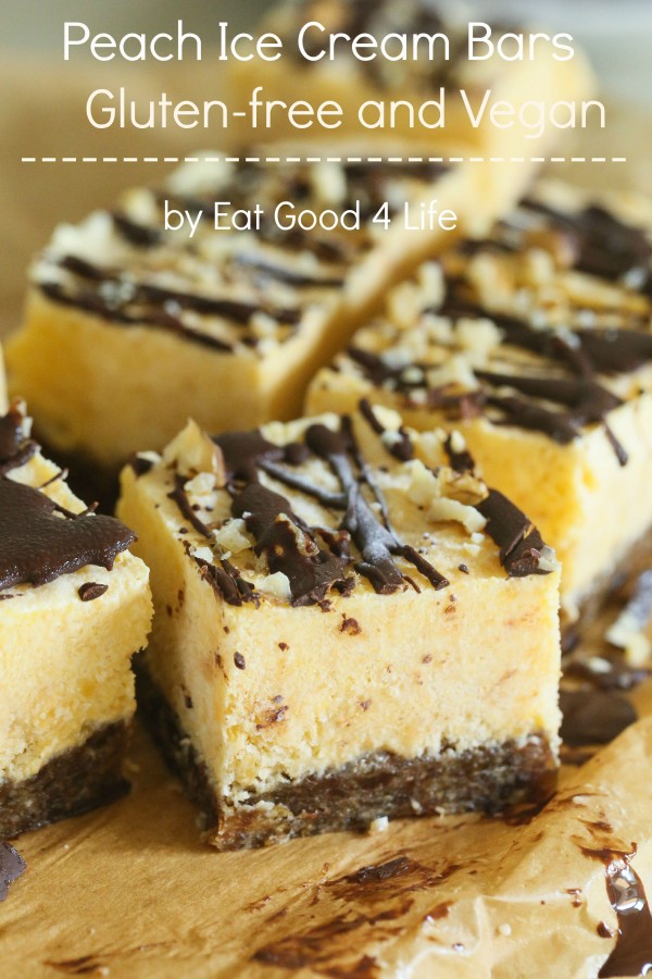 Gluten free vegan peach cream bars | Eat Good 4 Life