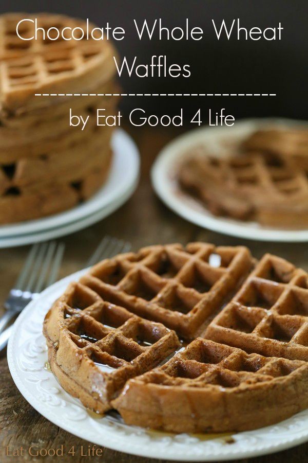 whole wheat chocolate waffles | Eat Good 4 Life