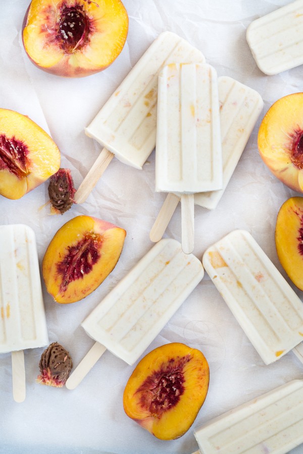 Peaches and cream popsicles