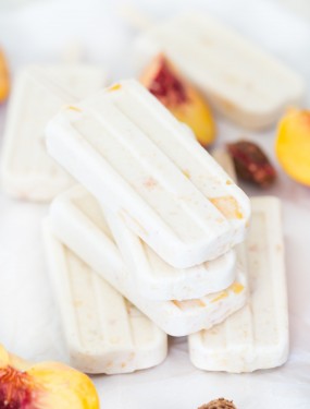 Peaches and cream popsicles