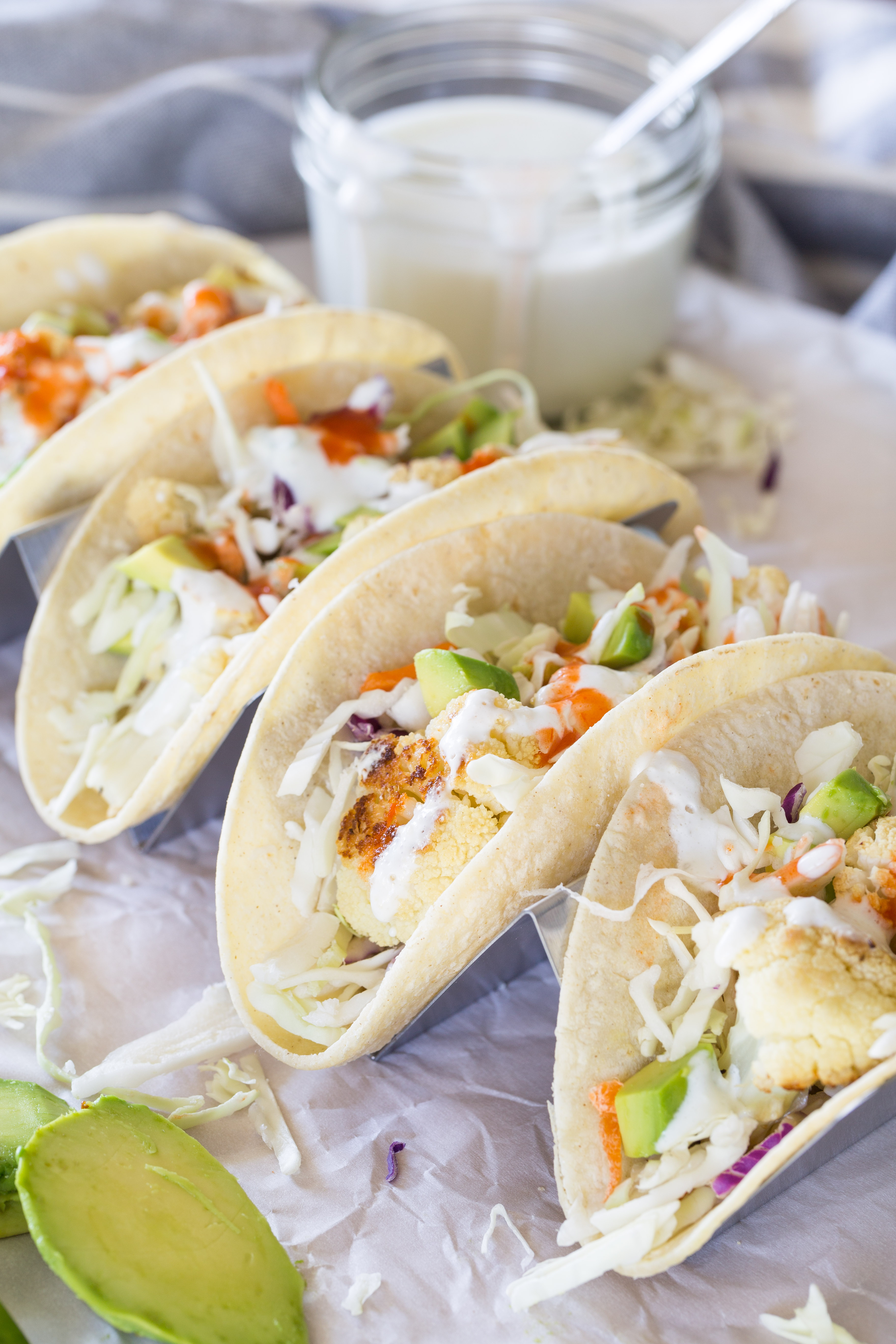 Cauliflower vegetable tacos