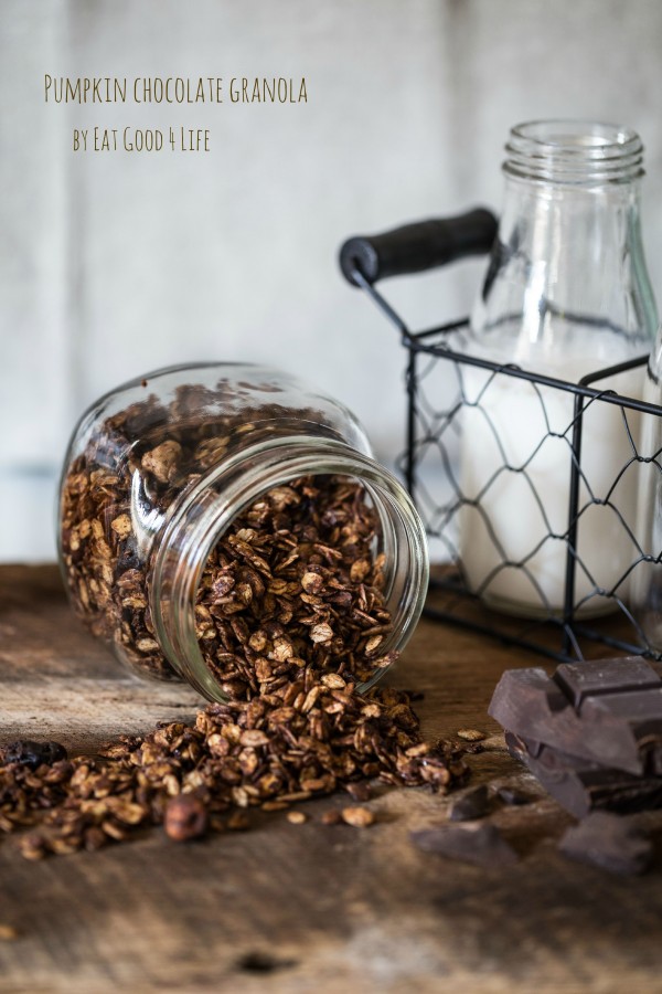 pumpkin chocolate granola | Eat Good 4 Life