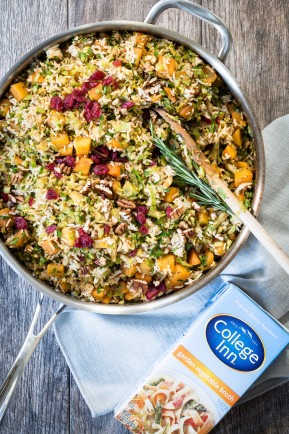 Brown rice butternut squash brussel sprouts pilaf | Eat Good 4 Life