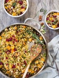 Brown rice butternut squash brussel sprouts pilaf | Eat Good 4 Life