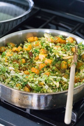 Brown rice butternut squash brussel sprouts pilaf | Eat Good 4 Life