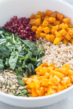 Butternut squash barley salad