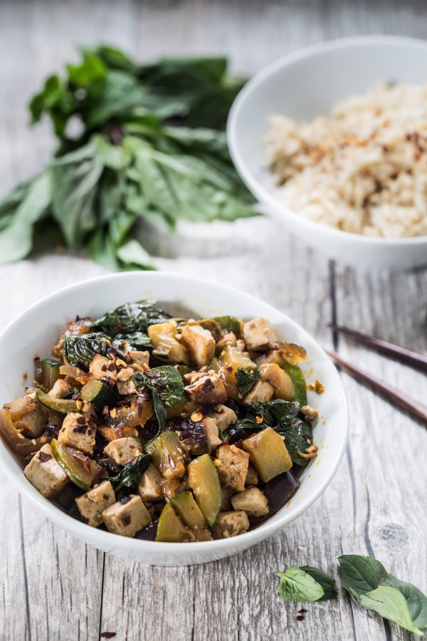 Thai tofu basil with zucchini | Eat Good 4 Life