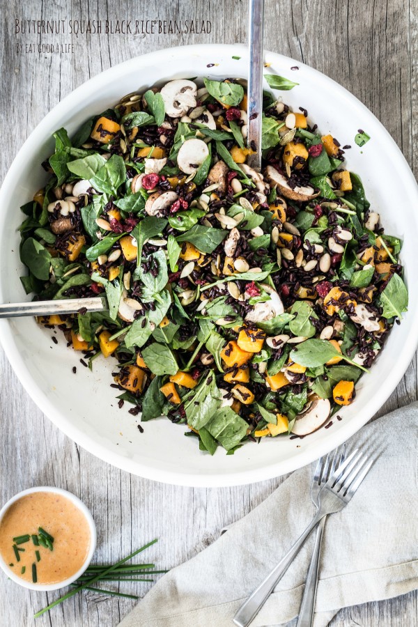 Butternut squash black rice bean salad | Eat Good 4 Life