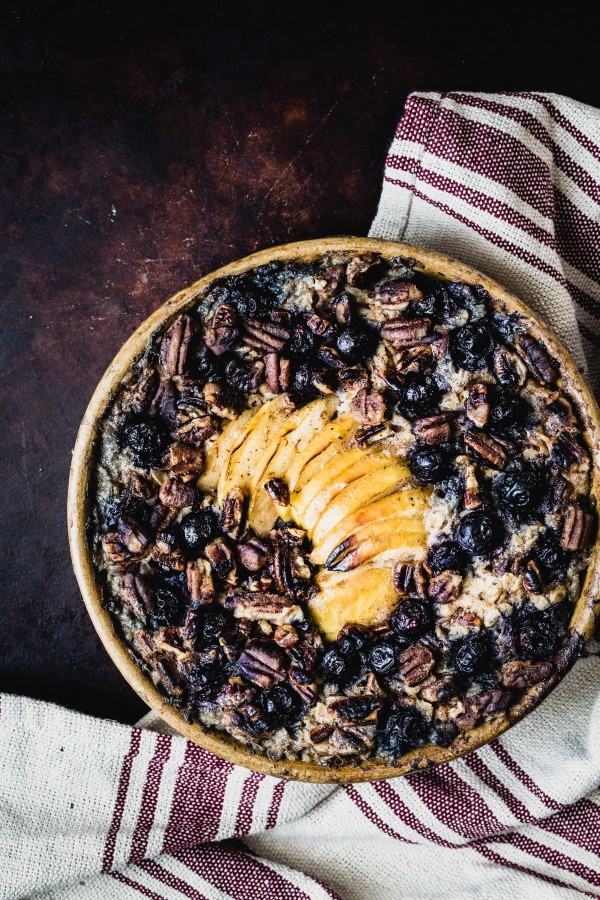 Vegan blueberry apple baked oatmeal | Eat Good 4 Life