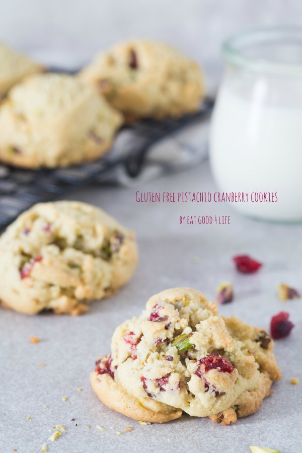 Gluten free pistachio cranberry cookies | Eat Good 4 Life