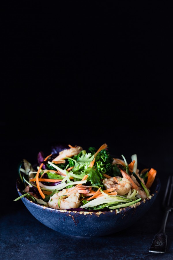 Shrimp kale zucchini salad | Eat Good 4 Life