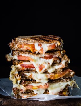 Grilled cheese tomato sandwich