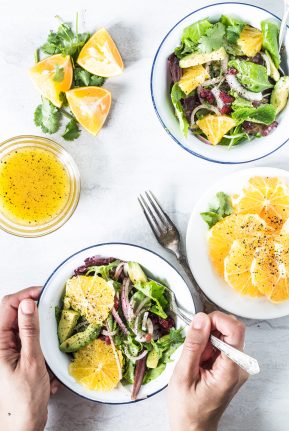 Avocado-Orangen-Salat mit Orangen-Honig-Vinaigrette |  Essen Sie gutes 4 Leben