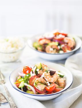 Shrimp Mediterranean salad | Eat Good 4 Life