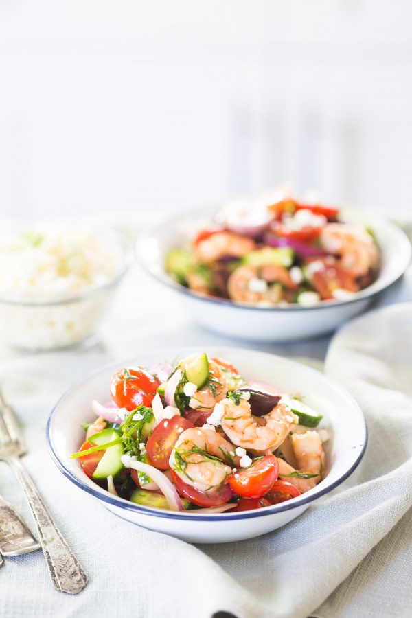 Shrimp Mediterranean salad | Eat Good 4 Life