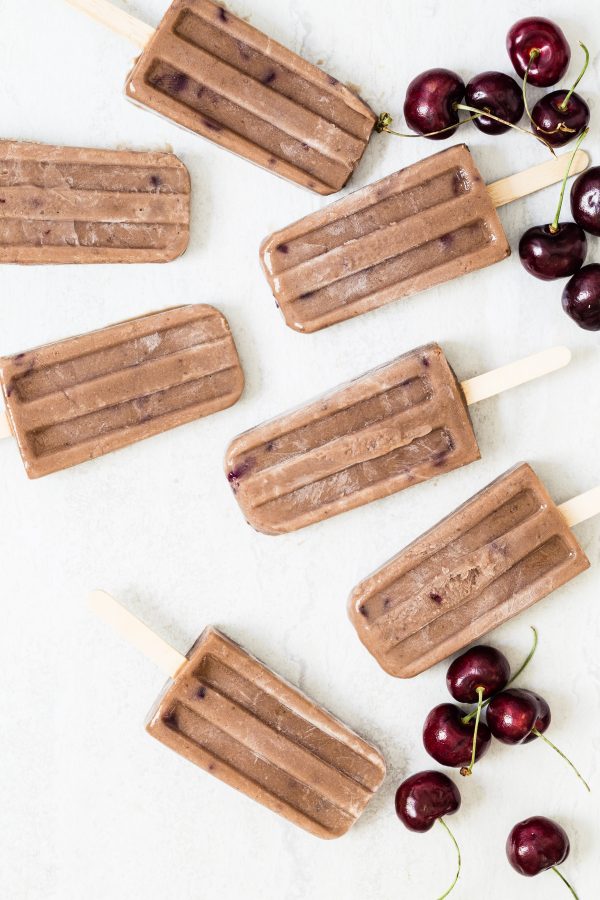 Chocolate cherry protein popsicles | Eat Good 4 Life