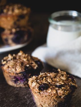 High protein baked blueberry cups | Eat Good 4 Life